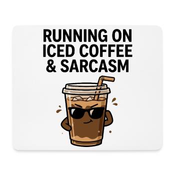 Eiskaffee mit einer Prise Sarkasmus - Mousepad (Querformat) - Weiß - Vorne