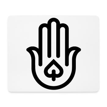 main de Fatma Hamsa - Tapis de souris (format paysage) - blanc - Devant