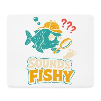 Sounds Fishy Detective Fish - Mouse Pad (horizontal) - white - Front