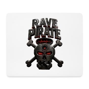 Crâne de Pirate Rave - Tapis de souris (format paysage) - blanc - Devant