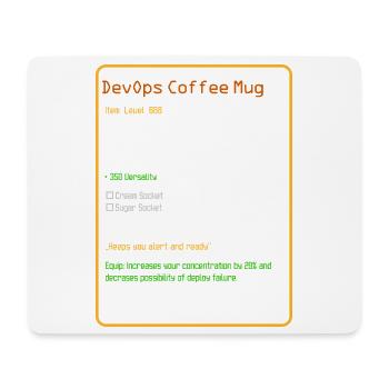Tasse à café DevOps Niveau 666 - Tapis de souris (format paysage) - blanc - Devant
