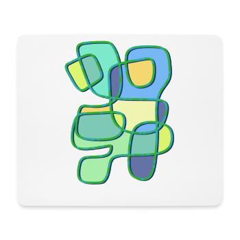 Patchwork Colour Play Contour Art - Mouse Pad (horizontal) - white - Front