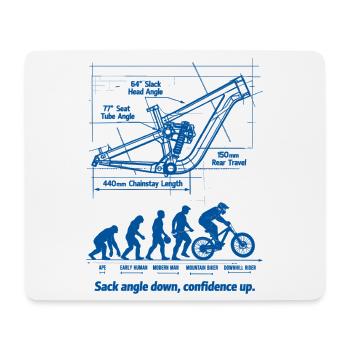 Plan de l’évolution MTB : descente pleine suspension - Tapis de souris (format paysage) - blanc - Devant