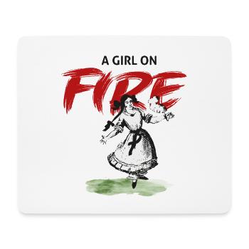 Girl on Fire – Paulinchen - Mouse Pad (horizontal) - white - Front