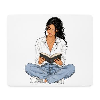 Reading is my time-out – Bücherliebe Booklover - Mouse Pad (horizontal) - white - Front