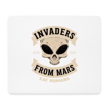Invaders From Mars - Mousepad (Querformat) - Weiß - Vorne