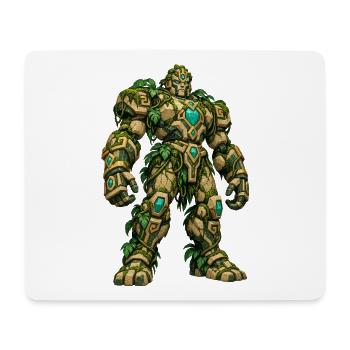Grünstein-Golem im Urwaldzauber - Mousepad (Querformat) - Weiß - Vorne