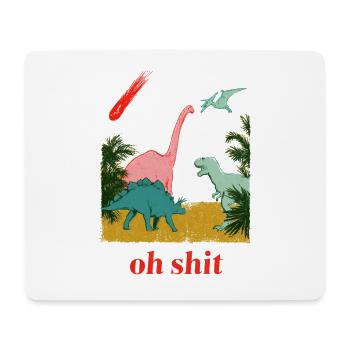 Oh shit! - Mousepad (Querformat) - Weiß - Vorne