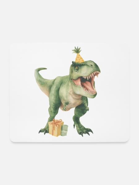 Birthdaysaurus - Mousepad (Querformat) - Weiß
