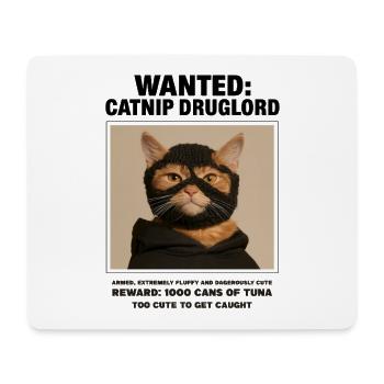 Catnip Druglord / Süße kleiner Dieb! - Mousepad (Querformat) - Weiß - Vorne