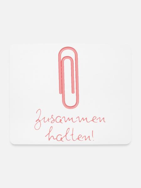 BÜROKLAMMER ZUSAMMENHALTEN, PROTEST, NIE WIEDER - Mousepad (Querformat) - Weiß