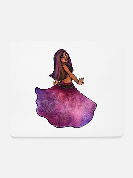 Samttanzprinzessin - Mousepad (Querformat) - Weiß