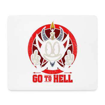Go to hell - Mousepad (Querformat) - Weiß - Vorne