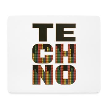 Techno - Mousepad (Querformat) - Weiß - Vorne