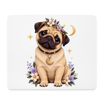 Mops Hund süßer Mops niedlicher Mops - Mousepad (Querformat) - Weiß - Vorne