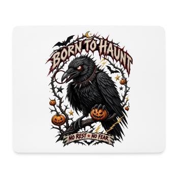 Geboren zur Spuk-Rabennacht - Mousepad (Querformat) - Weiß - Vorne