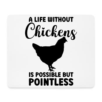 Huhn Statement Humor - Mousepad (Querformat) - Weiß - Vorne
