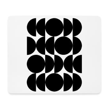 kühnes geometrisches Bauhaus-Kunst-T-Shirt - Mousepad (Querformat) - Weiß - Vorne