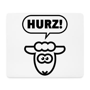Hurz! (Lamm / Sketch / Lustig / Total Normal / B) - Mousepad (Querformat) - Weiß - Vorne