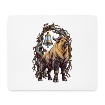 Takin mit winterlichem Kristallglockentor - Mousepad (Querformat) - Weiß - Vorne