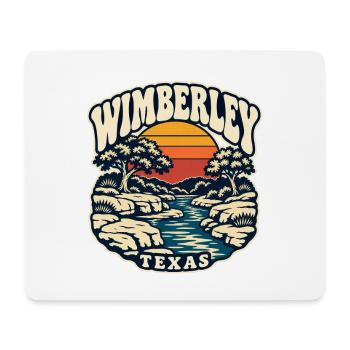 Texas Wimberley Sonnenuntergang Fluss - Mousepad (Querformat) - Weiß - Vorne