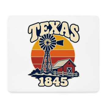 Texas Vintage Windmühle & Bauernhof 1845 - Mousepad (Querformat) - Weiß - Vorne