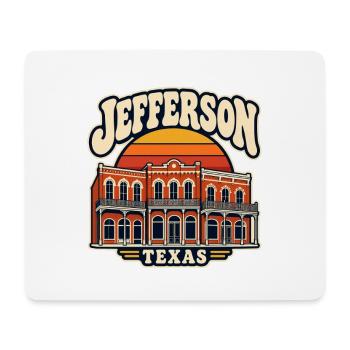Jefferson Texas Vintage Stadtansicht - Mousepad (Querformat) - Weiß - Vorne