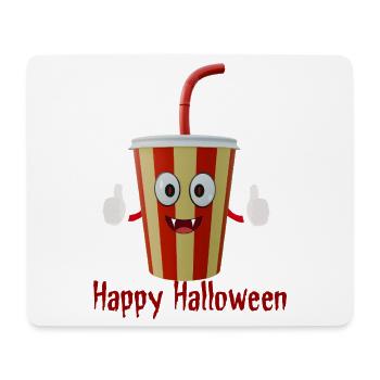 Frohen Halloween-Cola-Becher - Mousepad (Querformat) - Weiß - Vorne