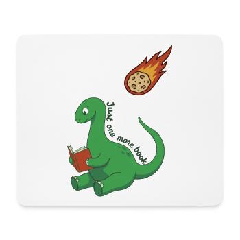 Nur noch ein Buch Dinosaurier - Mousepad (Querformat) - Weiß - Vorne