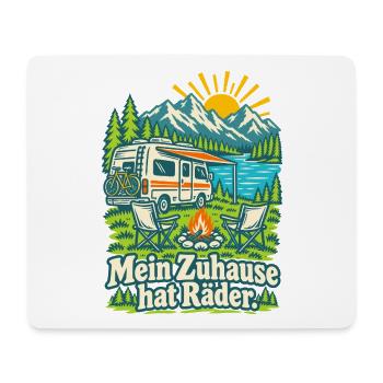 Mein Zuhause hat Räder Wohnmobil - Mousepad (Querformat) - Weiß - Vorne