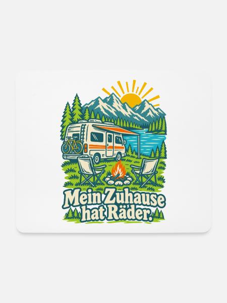 Mein Zuhause hat Räder Wohnmobil - Mousepad (Querformat) - Weiß