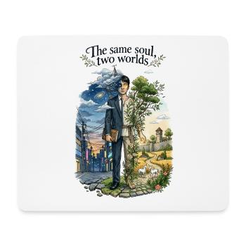 Zwei Seelen, eine Welt - Mousepad (Querformat) - Weiß - Vorne
