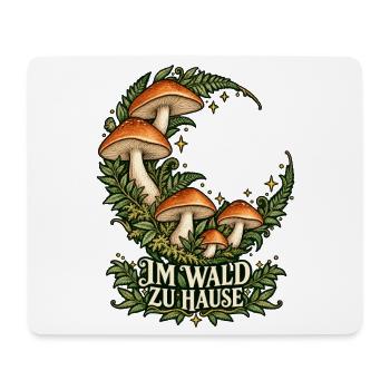Pilzmond im Wald - Mousepad (Querformat) - Weiß - Vorne
