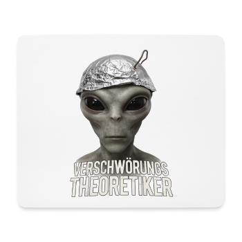 Alien Verschwörungs-Theoretiker - Mousepad (Querformat) - Weiß - Vorne
