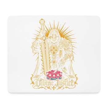 Paladin Dessert Justice: Divine Cake Slicing TTRPG - Mousepad (Querformat) - Weiß - Vorne