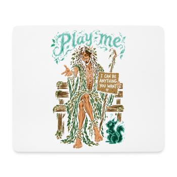 Flirty Druid: Alles, was du willst, TTRPG-Kunst - Mousepad (Querformat) - Weiß - Vorne