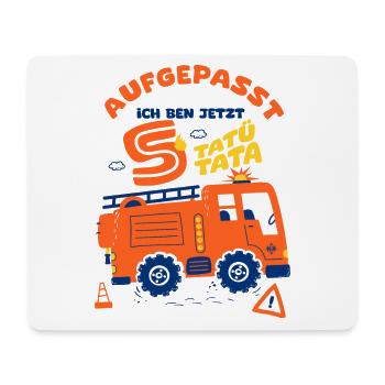 Feuerwehrmann 5 Jahre - Mousepad (Querformat) - Weiß - Vorne