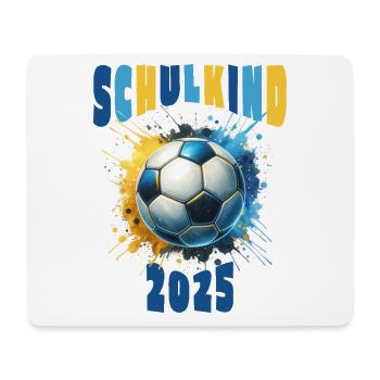 Einschulung Schulkind 2025 Fußball Fussball - Mousepad (Querformat) - Weiß - Vorne
