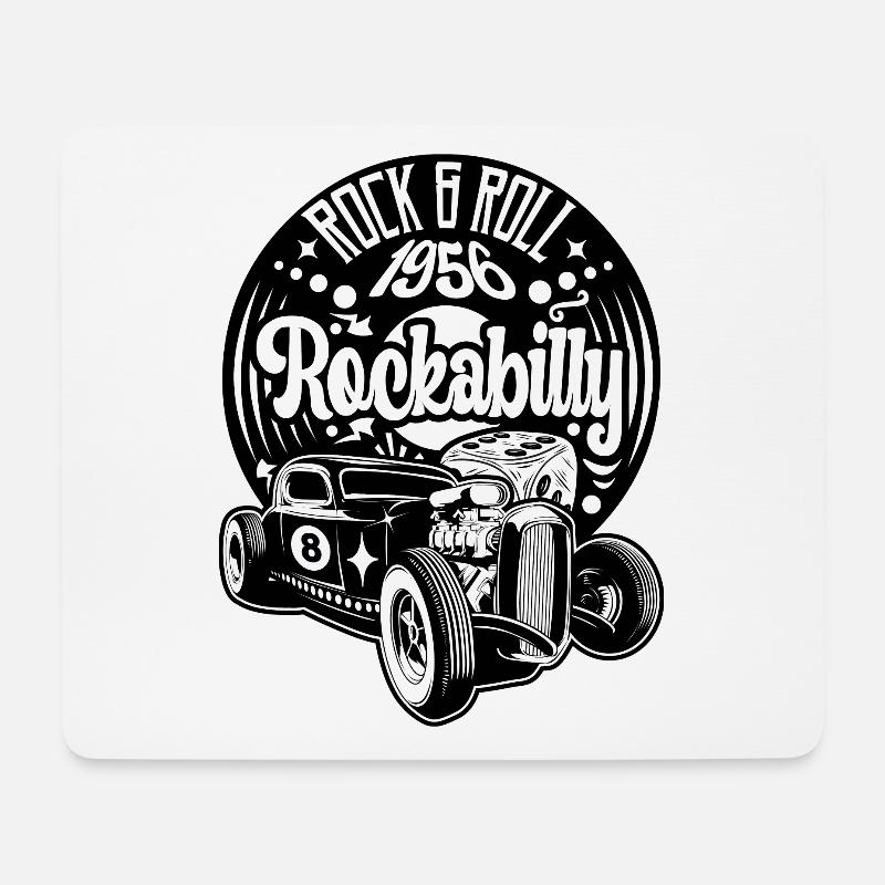 Rockabilly Vintage Rockers Retro Rock and Roll - Mousepad (Querformat) - Weiß