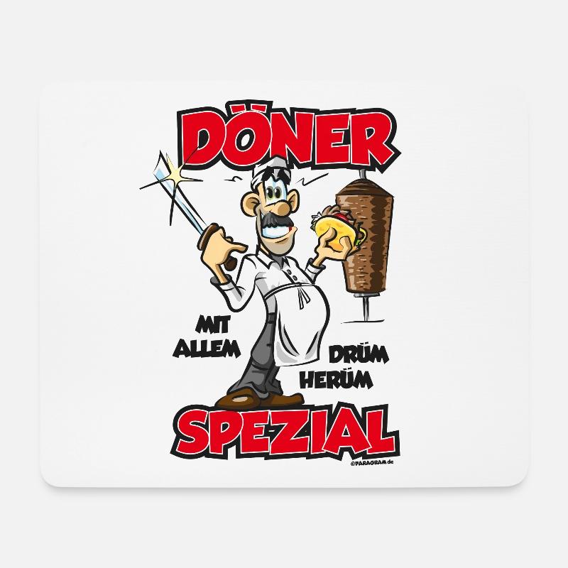 Döner Kebab Spezial Geschenkidee Spruch Comic - Mousepad (Querformat) - Weiß