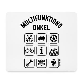 Multifunktions Onkel (9 Icons) - Mousepad (Querformat) - Weiß - Vorne
