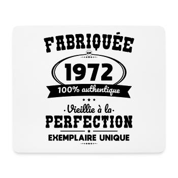 Anniversaire 50 ans - Fabriquée en 1972 - Tapis de souris (format paysage) - blanc - Devant