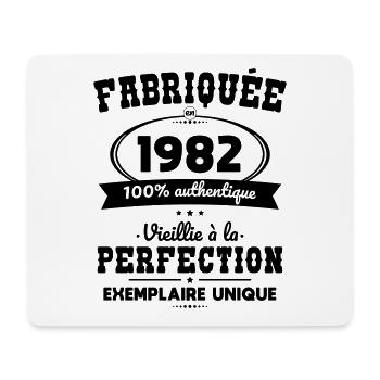 Anniversaire 40 ans - Fabriquée en 1982 - Tapis de souris (format paysage) - blanc - Devant