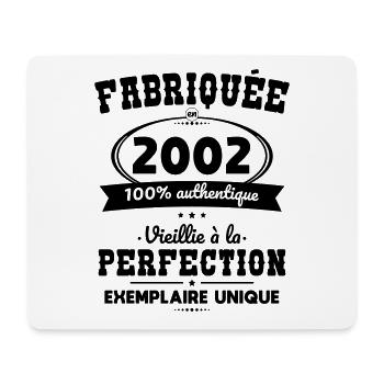 Anniversaire 20 ans - Fabriquée en 2002 - Tapis de souris (format paysage) - blanc - Devant