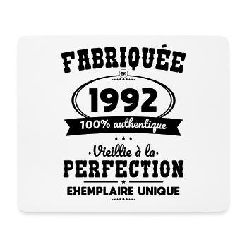 Anniversaire 30 ans - Fabriquée en 1992 - Tapis de souris (format paysage) - blanc - Devant