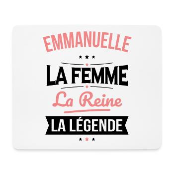 Emmanuelle - La Femme - La Reine - La Légende - Tapis de souris (format paysage) - blanc - Devant