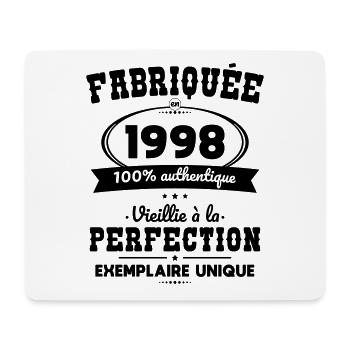 Anniversaire 25 ans - Fabriquée en 1998 - Tapis de souris (format paysage) - blanc - Devant