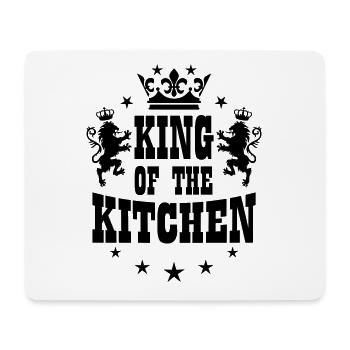 08 KING of the Kitchen Löwen Krone - Mousepad (Querformat) - Weiß - Vorne
