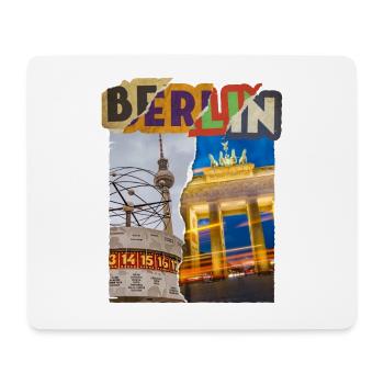 Berlin Germany City Skyline Vintage Retro - Mouse Pad (horizontal) - white - Front