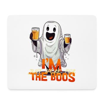 Je suis juste ici pour les Boos Ghost Beer Alcohol - Tapis de souris (format paysage) - blanc - Devant